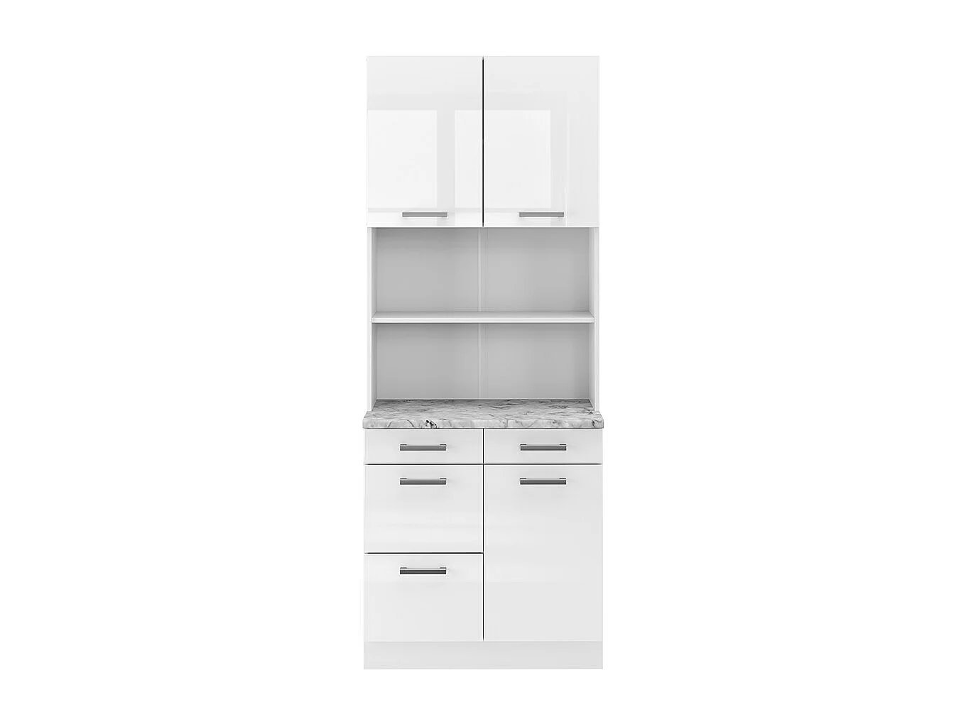 Blok kuchenny biały wysoki połysk 80x60x81.6 r-line 4781887