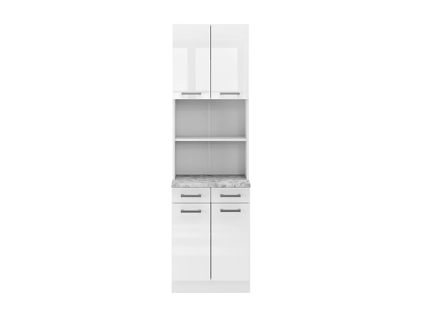 Blok kuchenny biały wysoki połysk 60x60x81.6 r-line 4779507