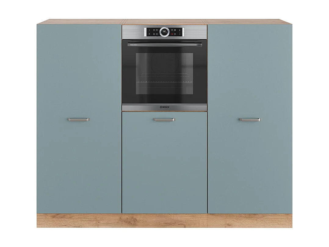 Blok kuchenny niebiesko-szary/złoty dąb 180x46x81.6 r-line 4780439