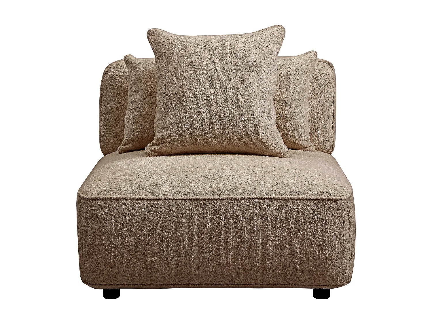 Fotel z bukli w kolorze taupe LELACO 4823653