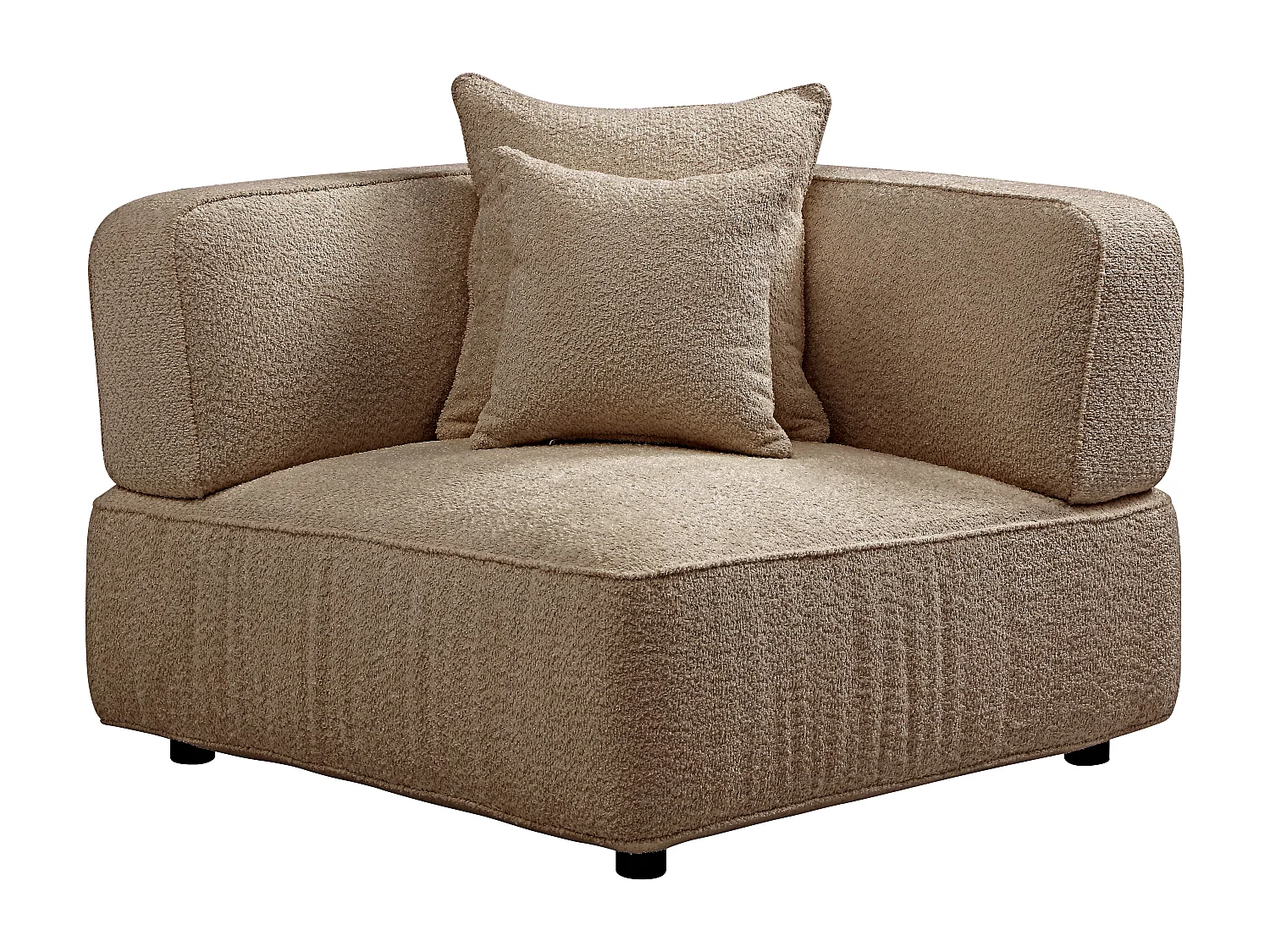 Fotel narożnyz bukli w kolorze taupe LELACO 4823654