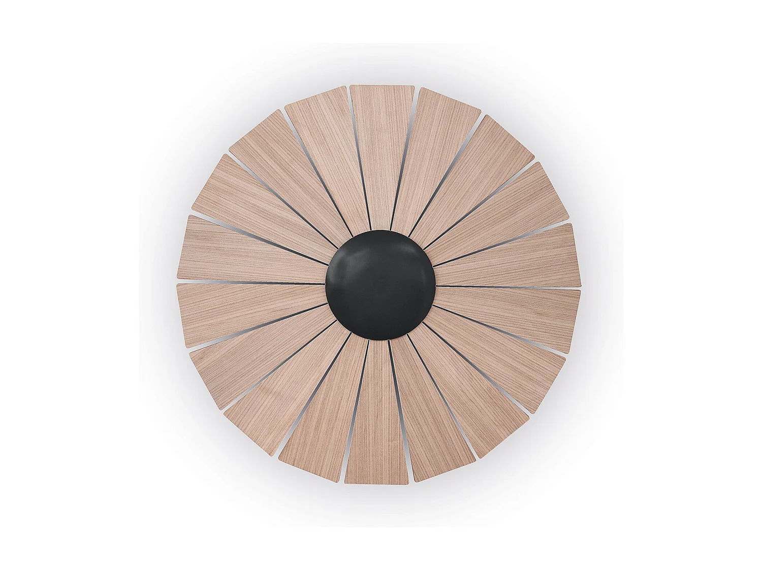 Kinkiet EYE styl nowoczesny - ?r. ø62 cm - wn?trze - LED SMD - 14W - ma?y - 3000K - czarny i naturalne drewno 3748105 - obrazek 1