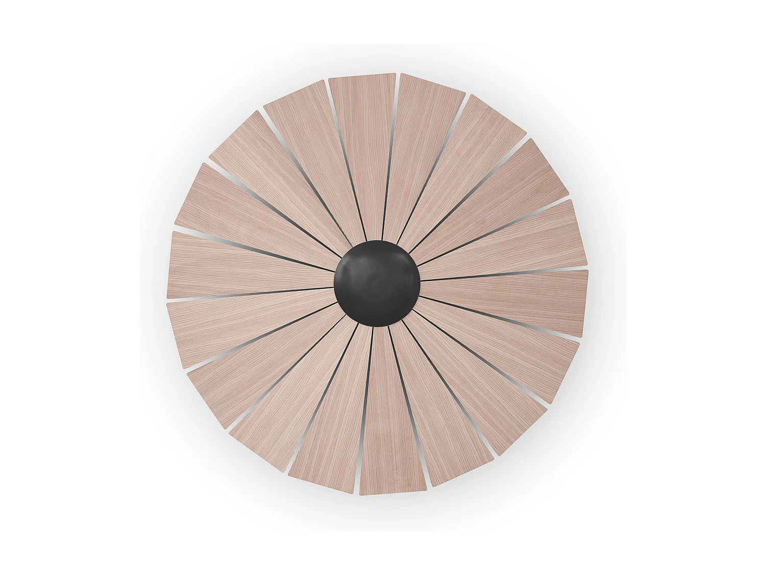 Kinkiet EYE styl nowoczesny - ?r. ø82 cm - wn?trze - LED SMD - 14W - ma?y - 3000K - czarny i naturalne drewno 3748108 - obrazek 1