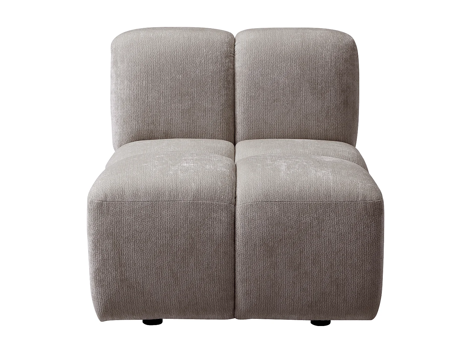 Fotel ze strukturalnej tkaniny w kolorze taupe CARLIVI 4823726 - obrazek 1
