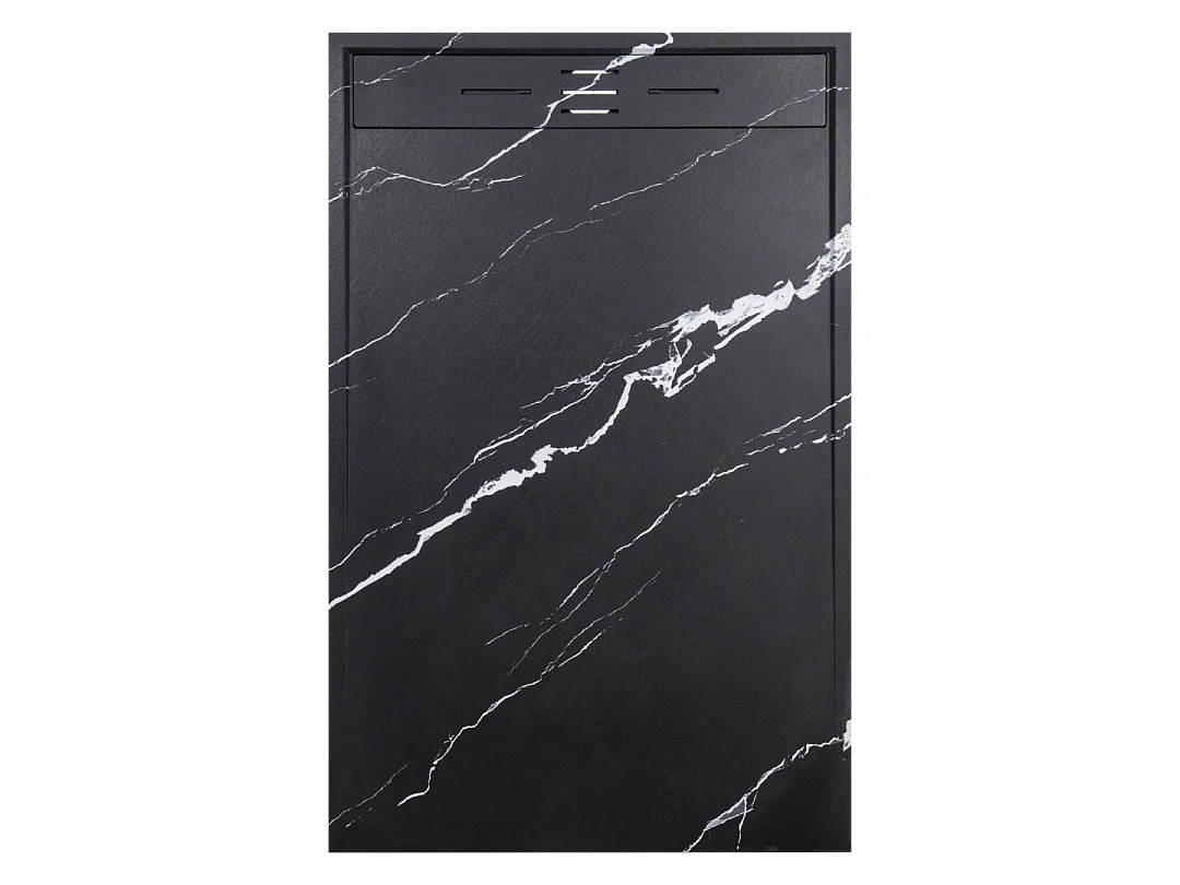 Brodzik prysznicowy z żywicy 140 x 80 Marmur Czarny - Essebagno 4978677 - obrazek 1