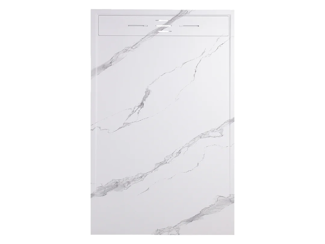Brodzik prysznicowy z żywicy 120 x 90 imitacja łupka Biały Marmur - Essebagno 4978716 - obrazek 1
