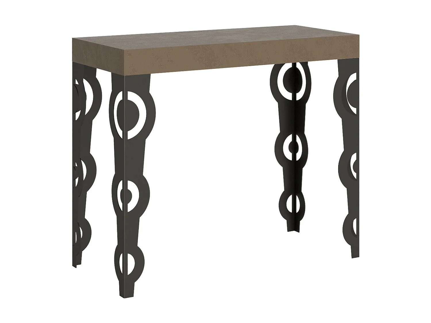 Karamay Small Premium, rozkładany stolik konsolowy w kolorze gołębiej szarości 90x40/196 cm 3781065 - obrazek 1