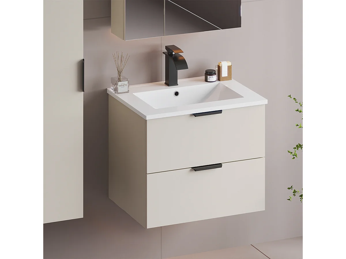Kaszmirowa Szafka pod Umywalkę 60cm 2 Szuflady Pile 4620388 - obrazek 1