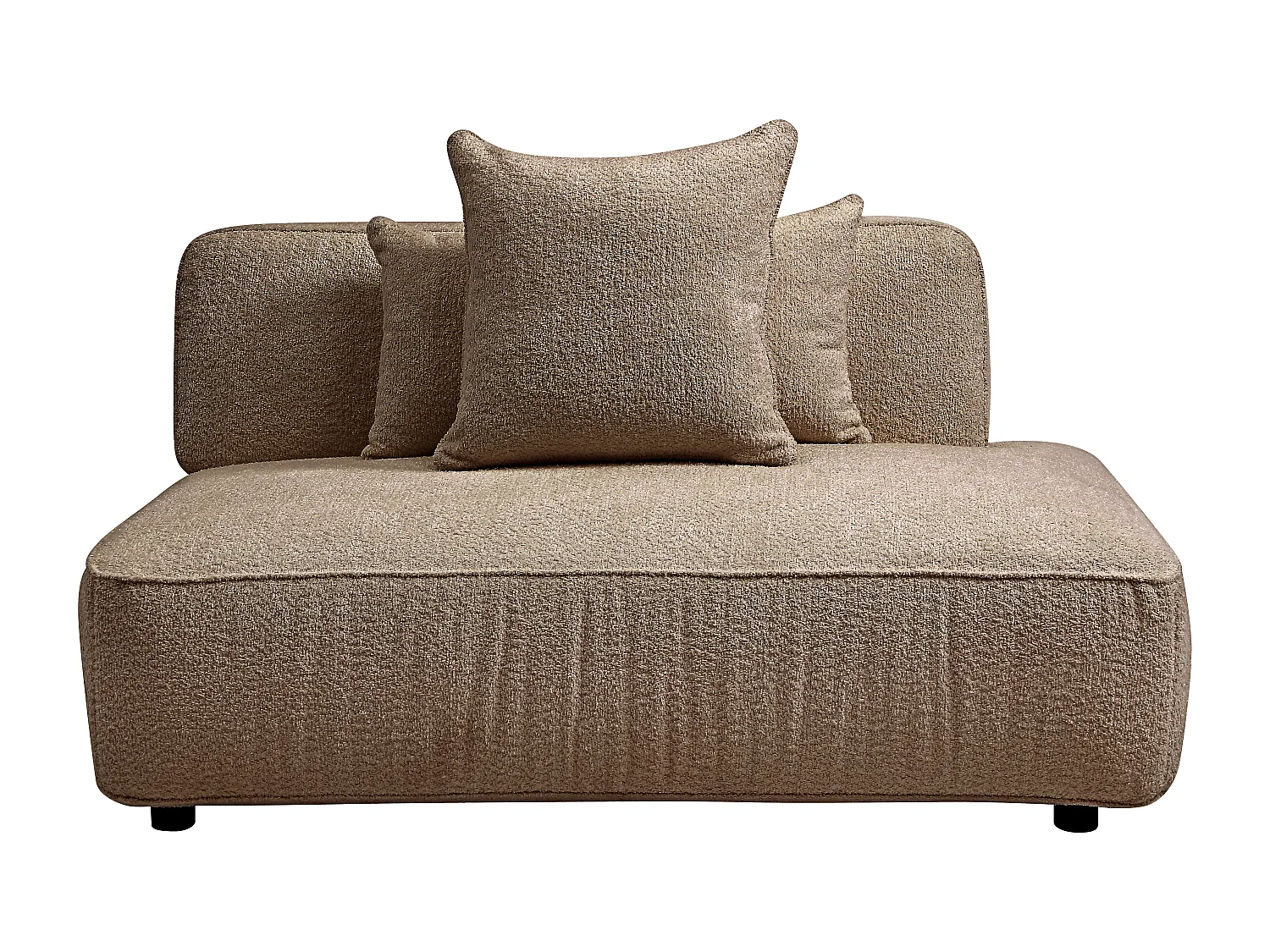 Szezlong z bukli w kolorze taupe LELACO 4823655