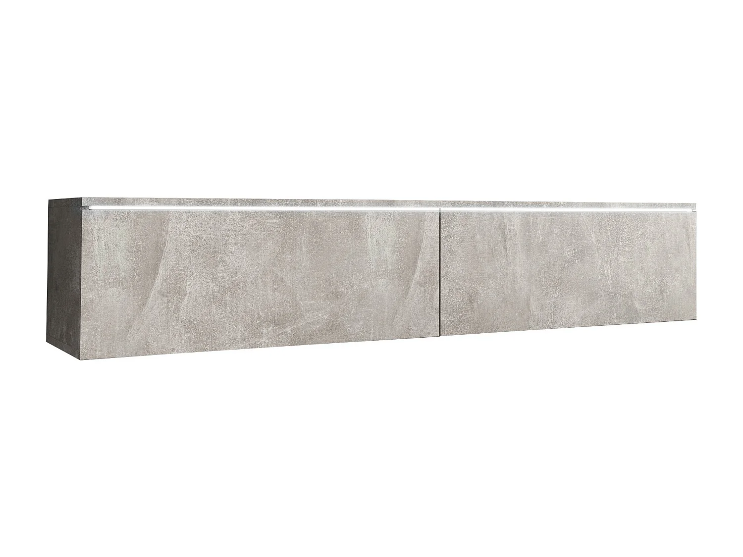 Nowoczesna szafka RTV 140 cm do salonu – 2-drzwiowa, bezuchwytowa, beton smart mat, stojąca lub wisząca 4070162