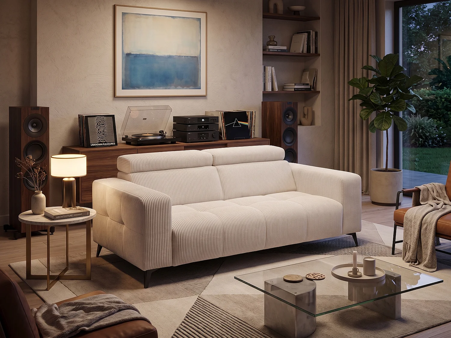 Kanapa Nicolette Elektryczna z USB i Regulowanymi Zagłówkami – Nowoczesna Sofa Premium 4996327 - obrazek 1