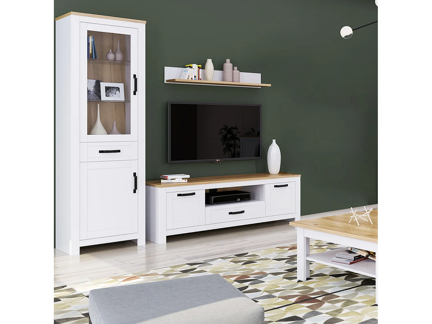 Highboard 64×199,5×41 cm dąb biały 4637840