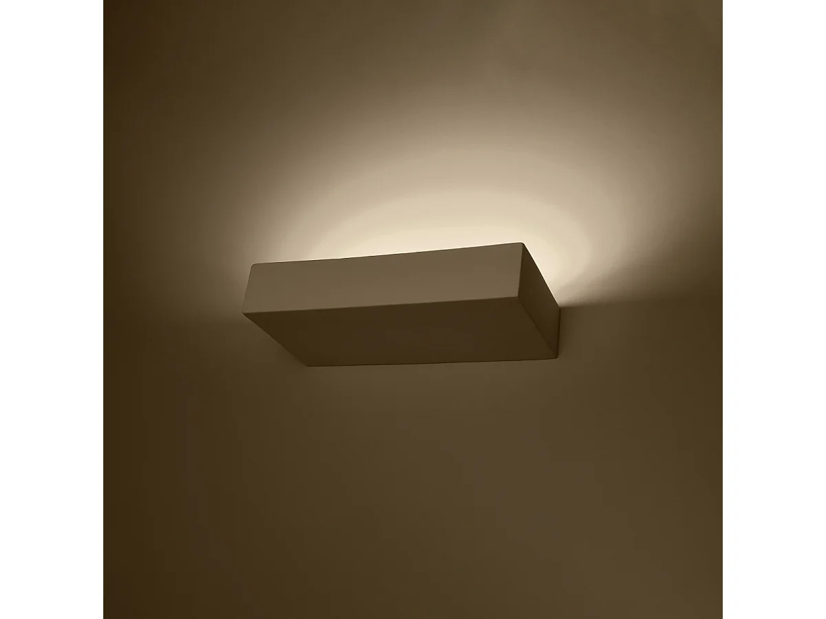 Kinkiety nowoczesny Flain, ceramika - 2 źródło światła 3000K - L.31 x H.6.5 cm - biały 4752333 - obrazek 1