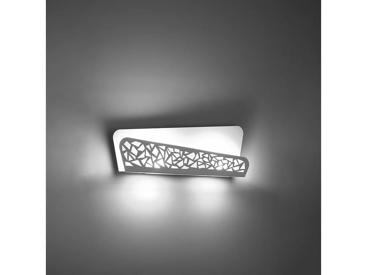 Kinkiety nowoczesny Zelira, stal/PVC - 2 źródło światła 3000K - L.40 x H.15 cm - biały 4752201 - obrazek 1