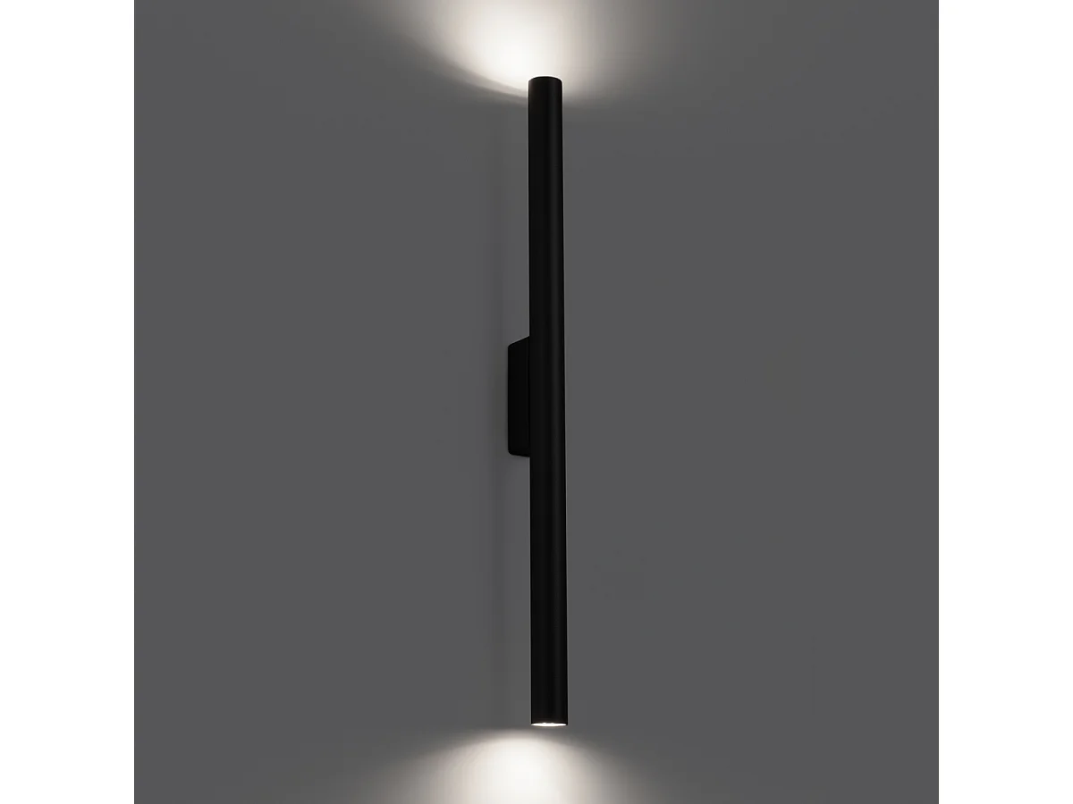 Kinkiety nowoczesny Brill, stal - 2 źródło światła 3000K - L.2.5 x H.50 cm - czarny 4752345 - obrazek 1