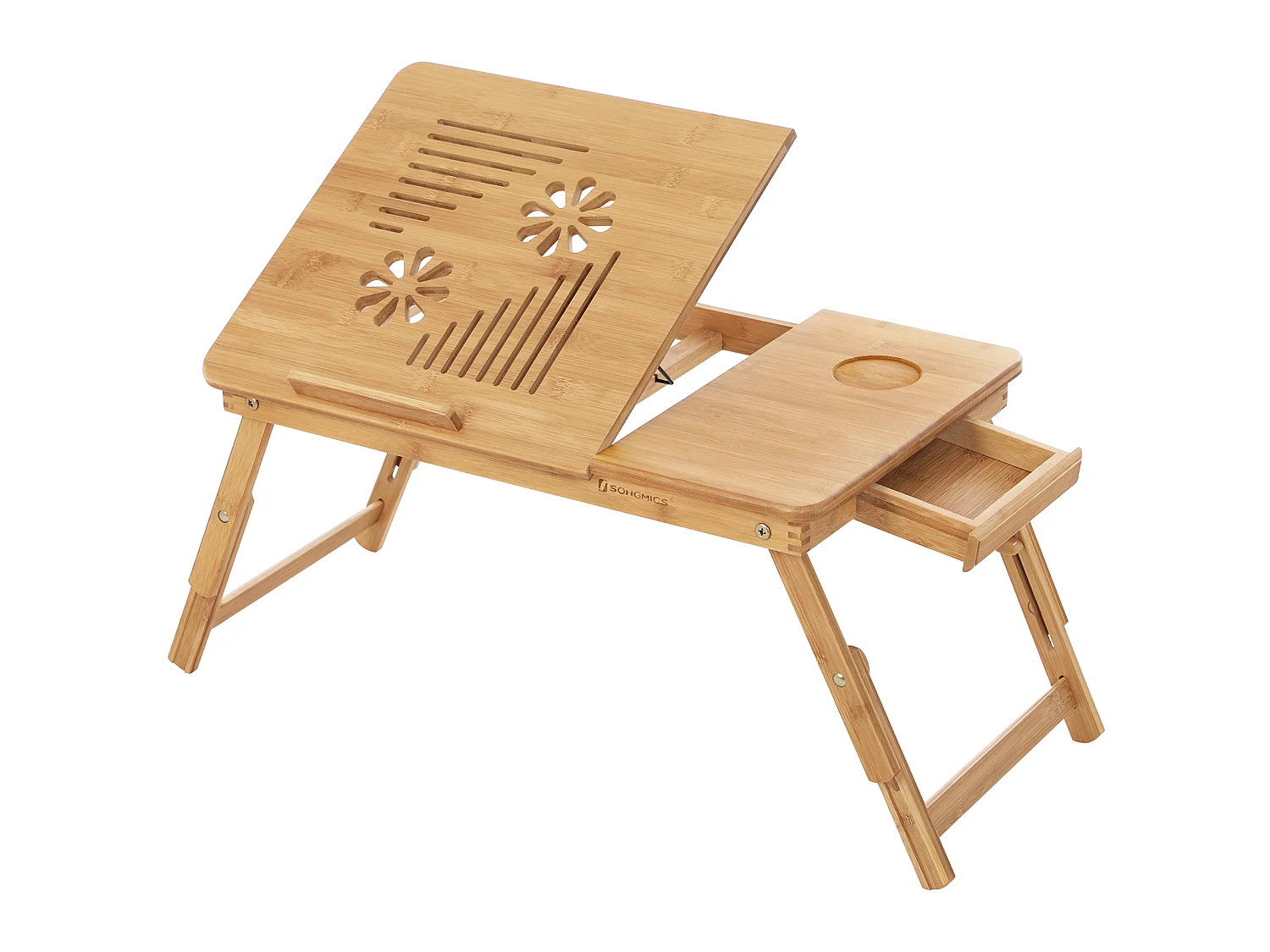 Biurko pod laptopa 55x35x21-29 cm naturalne 5008195