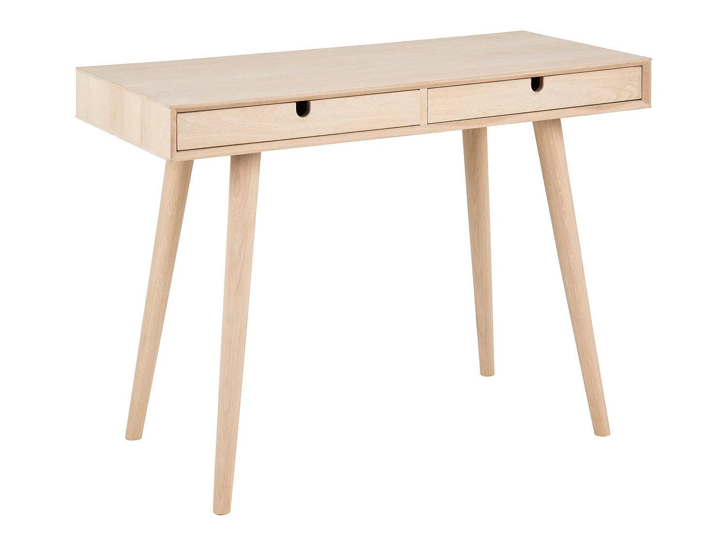 Biurko Bergen 100 cm z szufladami, kolor dębowy bielony olejowany 4810344