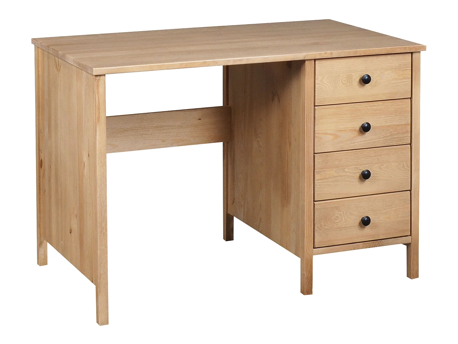 Biurko Prestige II drewniane 110 cm, 4 szuflady, kolor dębowy 4656952