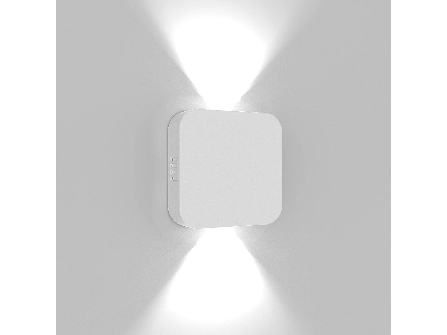 Kinkiet ścienny LED 10,5W, matowe białe aluminium, podwójna emisja światła góra-dół, IP54, do wnętrz i na zewnątrz, nowoczesny design i jakość 5012115 - obrazek 1