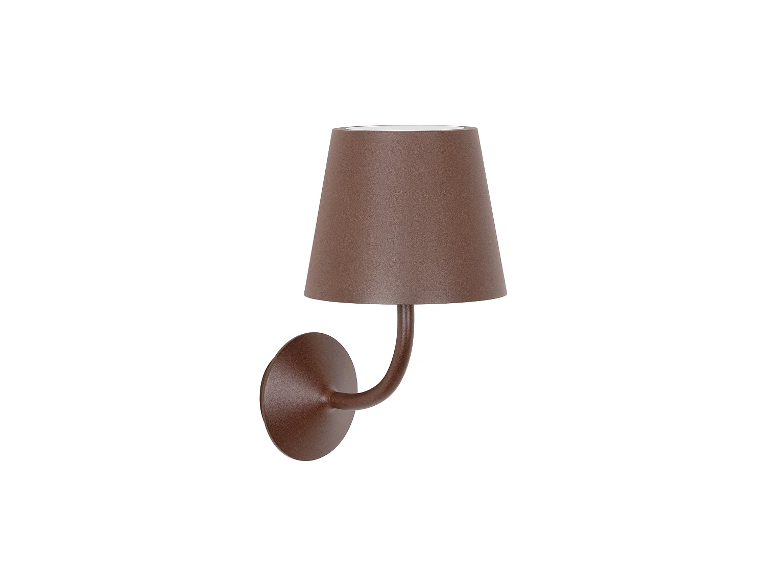 Kinkiet Poldina 230 V z aluminium w kolorze Corten, nowoczesny design z dyfuzorem z poliwęglanu, oprawka E27 do użytku wewnątrz i na zewnątrz 5012162 - obrazek 1