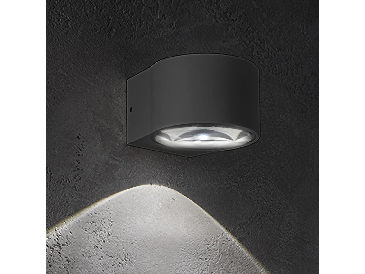 Kinkiet LED Lens IP65 do użytku na zewnątrz i wewnątrz, odlew aluminiowy, ciemnoszary, 6 W, 3000 K, nowoczesny design, kompaktowy i elegancki 5012166 - obrazek 1