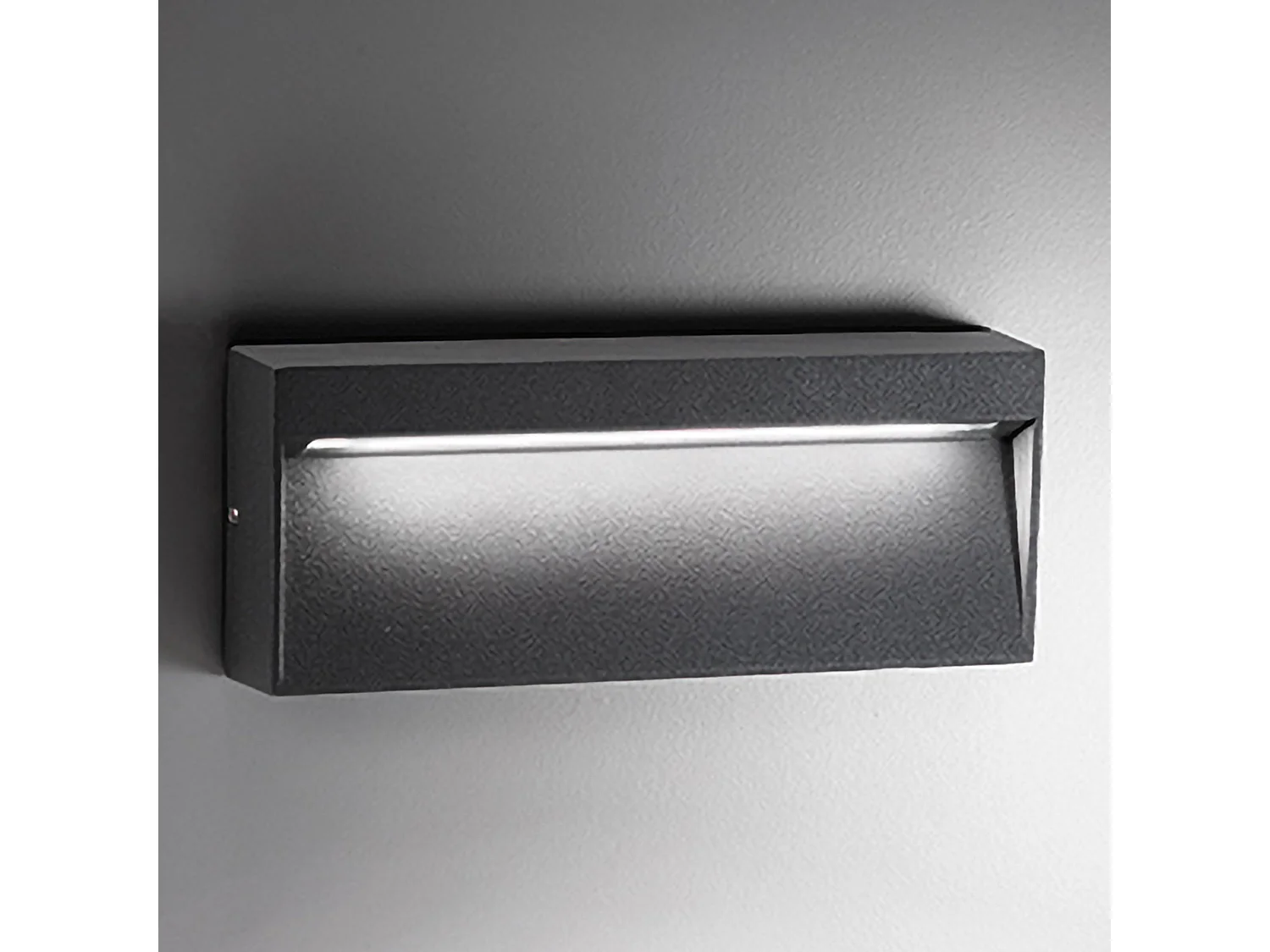 Ciemnoszara lampa ścienna LED 8,5W IP54 3000K, odlew aluminium, wewnątrz i na zewnątrz, nowoczesny elegancki design, smukła linia, wysoka jakość 5012178