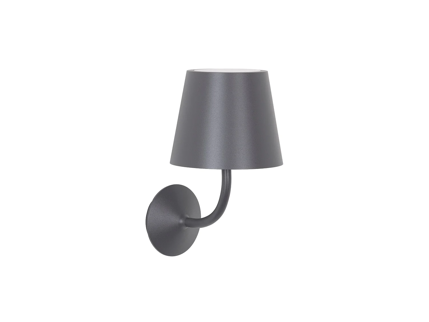 Kinkiet zewnętrzny Zafferano Poldina 230 V z odlewu aluminiowego w kolorze ciemnoszarym z przezroczystym dyfuzorem z poliwęglanu IP54 E27 5012191 - obrazek 1