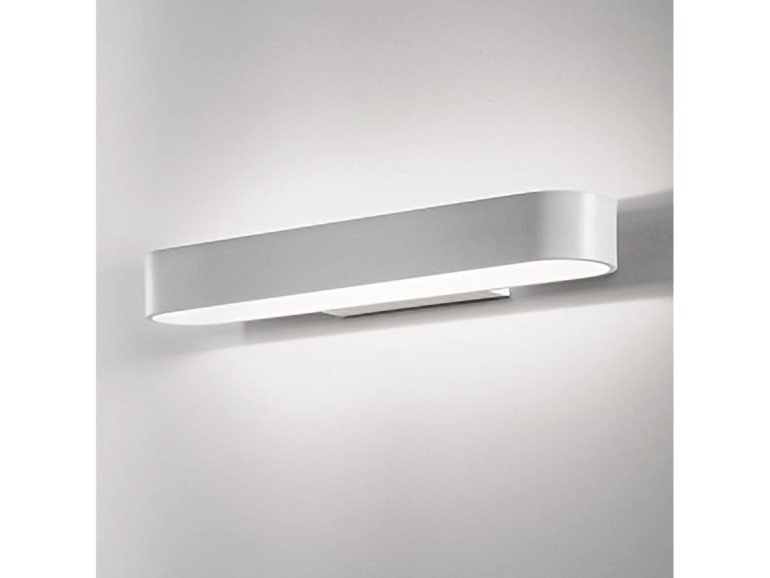 Kinkiet Cip z matowego białego odlewu aluminiowego, minimalistyczny i nowoczesny design ze zintegrowaną technologią LED 12,5 W, 3000 K, 26 x 5 x 11 cm 5012194 - obrazek 1