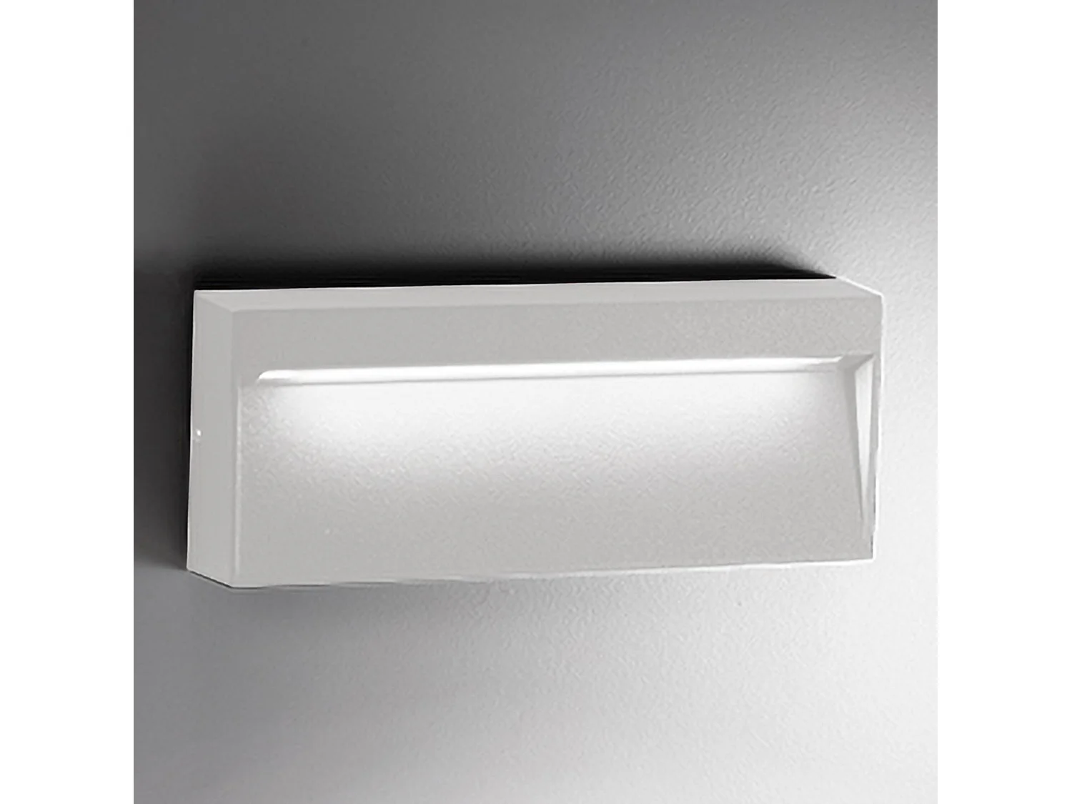 Kinkiet LED o prostokątnym kształcie, matowy biały, aluminiowy, 8,5 W, IP54, 3000 K, 729 lm, idealny do oświetlenia domowego 5012243 - obrazek 1