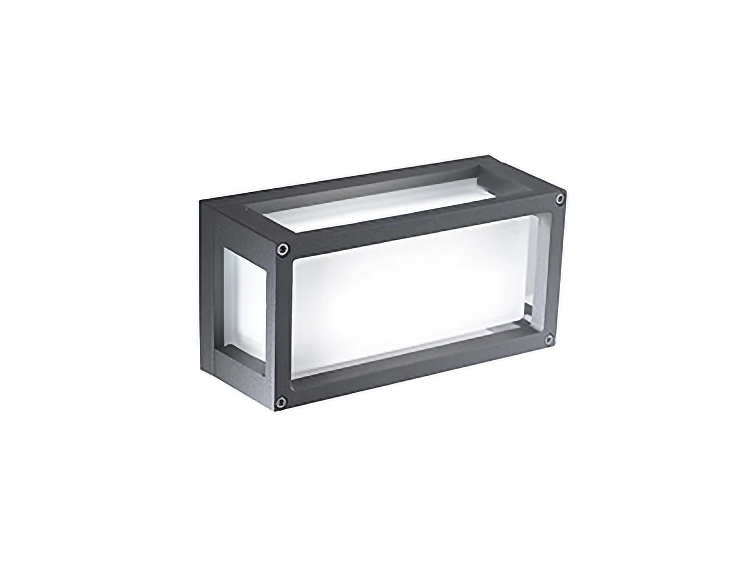 Kinkiet lub lampa sufitowa LED 10W 3000K, odlew aluminium, kolor ciemnoszary, IP54, satynowe szkło, do stosowania wewnątrz i na zewnątrz domu 5012265 - obrazek 1