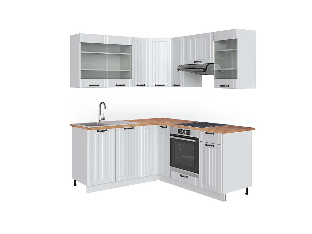 Kogoszczona kuchnia biały rustykalny/biały 190x60x81.6 fame-line 4780122 - obrazek 1