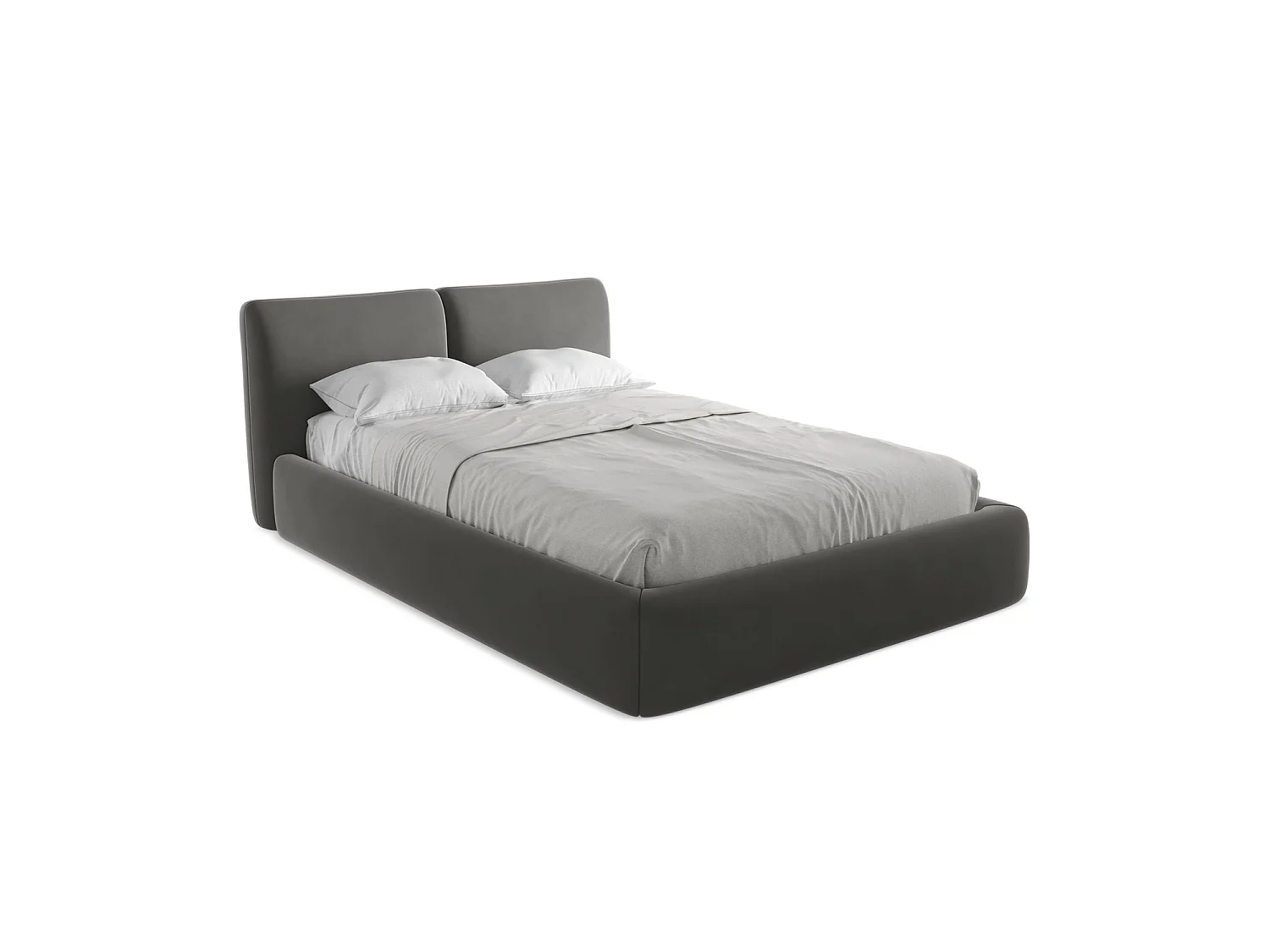 Łóżko 160 x 228 - z weluru - stalowy - MILANO 3715930 - obrazek 1