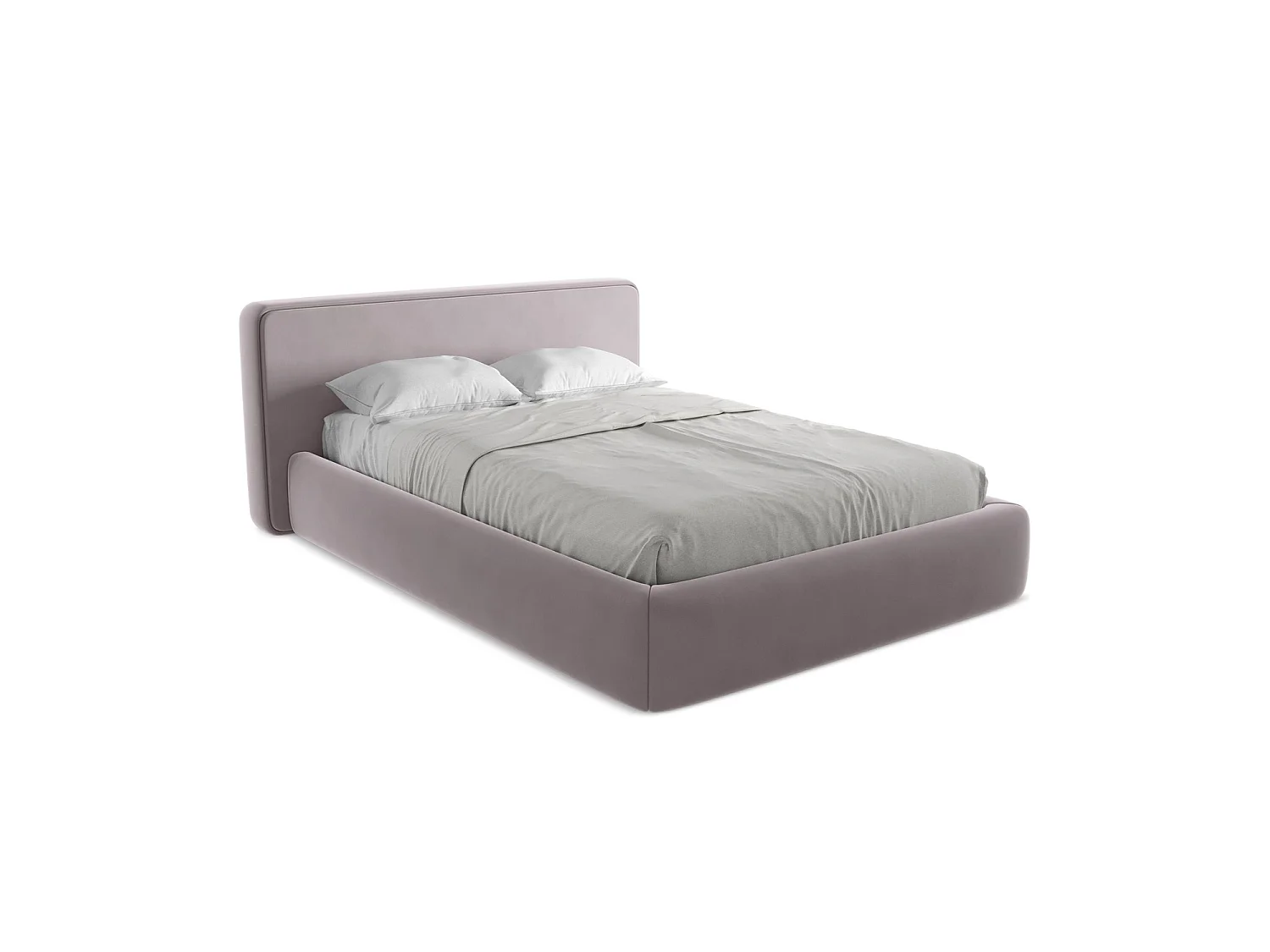 Łóżko 180 x 225 - z weluru - lawendowy - FIRENZE 3715867 - obrazek 1