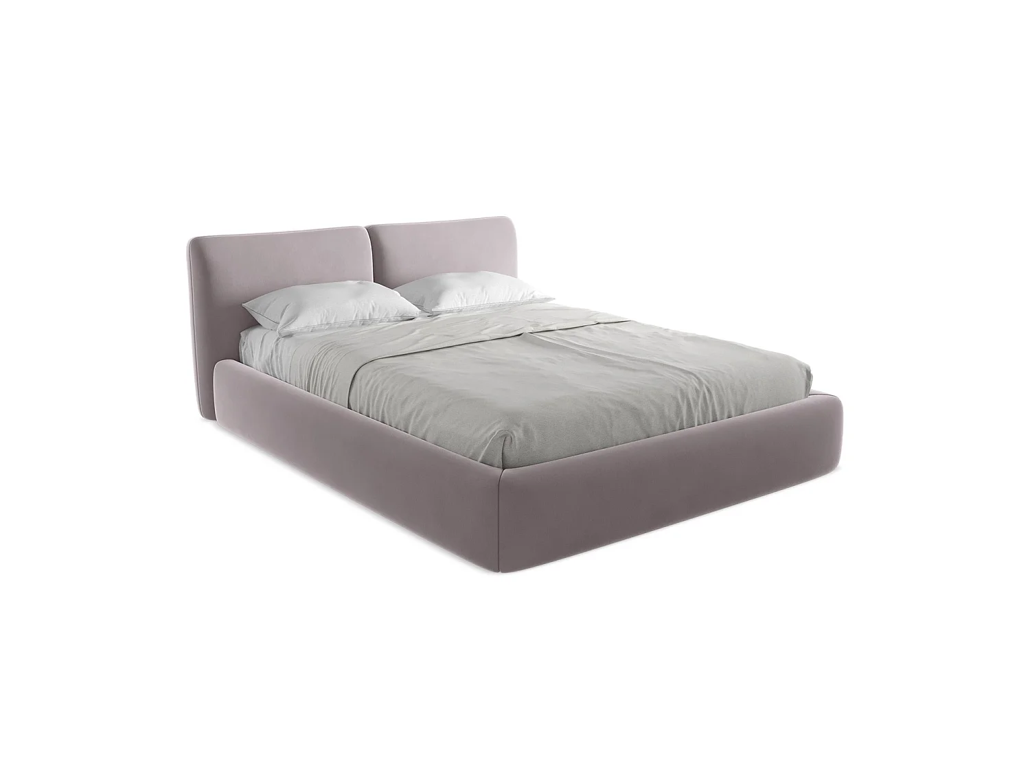 Łóżko 180 x 228 - z weluru - lawendowy - MILANO 3715832 - obrazek 1