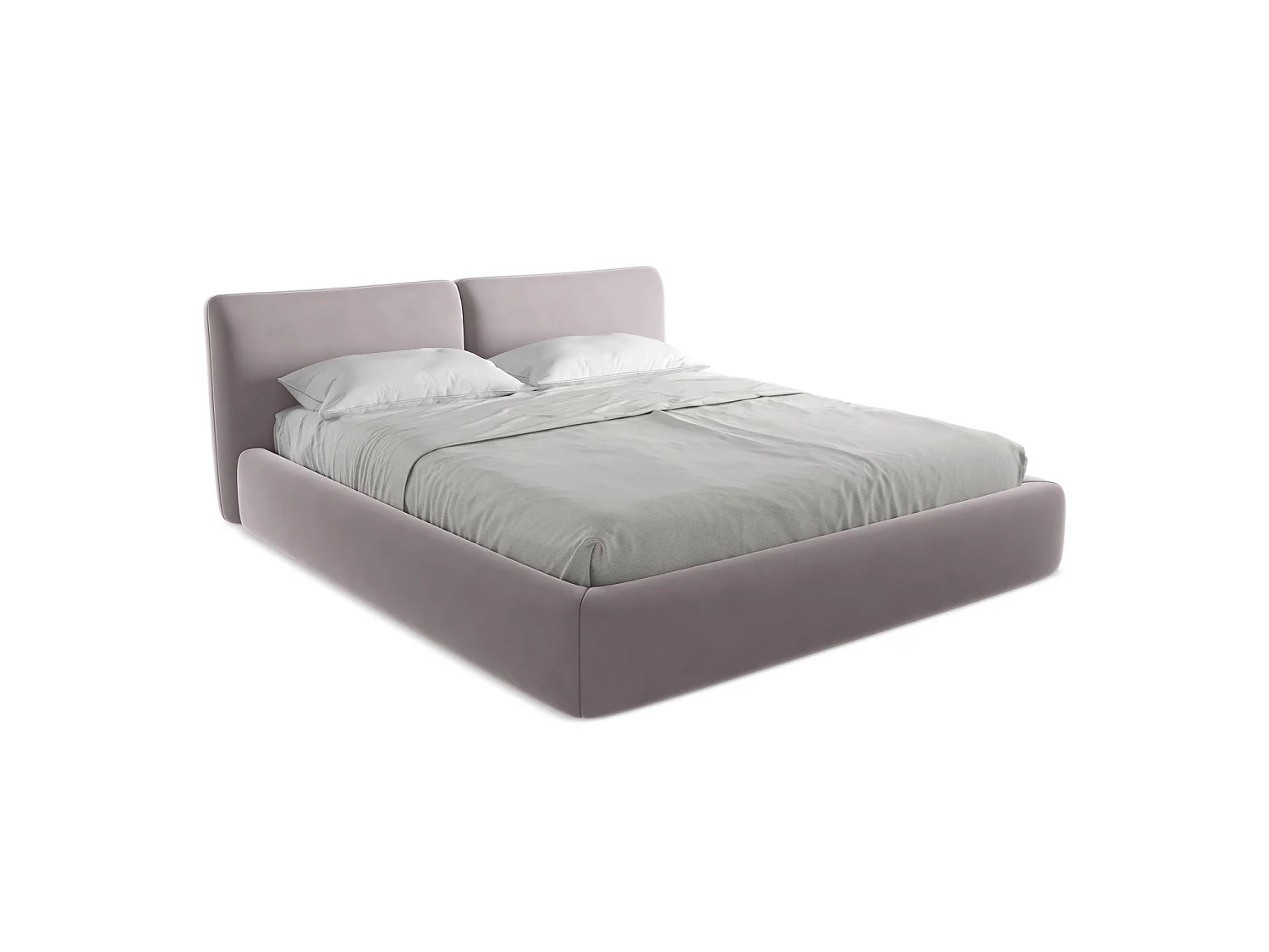 Łóżko 200 x 228 - z weluru - lawendowy - MILANO 3715959 - obrazek 1