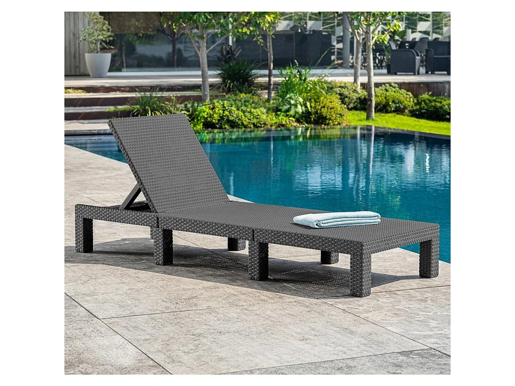 Leżak ogrodowy Keter Daytona Deluxe 65 x 195 cm, szary 701355