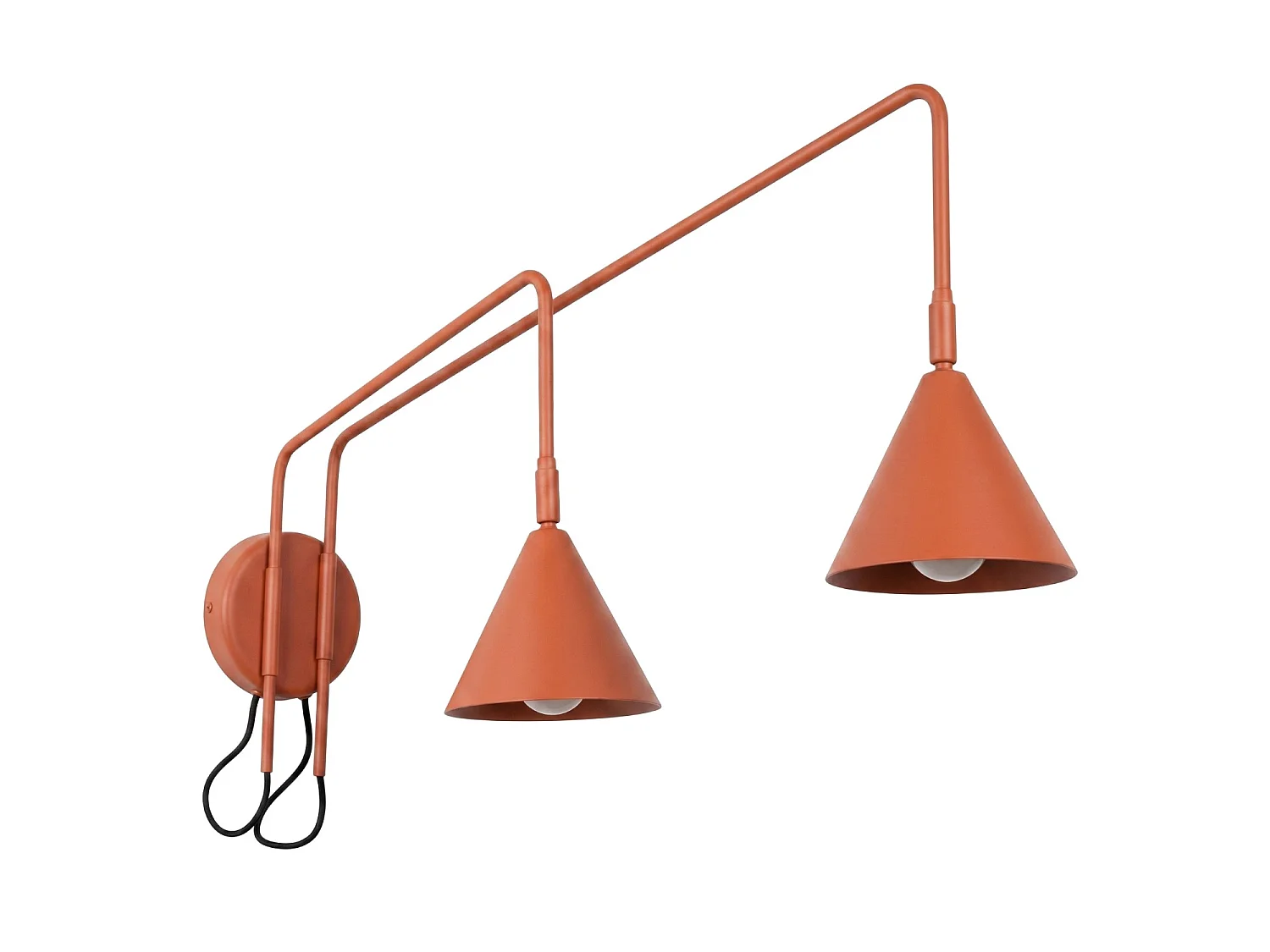 Kinkiety nowoczesny NOX, stal - 2 źródło - L.150 x H.30 cm - ochra czerwona 5027718 - obrazek 1
