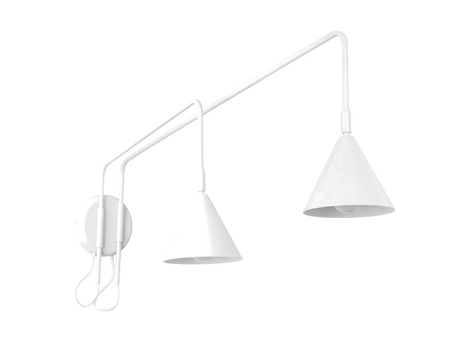 Kinkiety nowoczesny NOX, stal - 2 źródło - L.150 x H.30 cm - biały 5027722 - obrazek 1