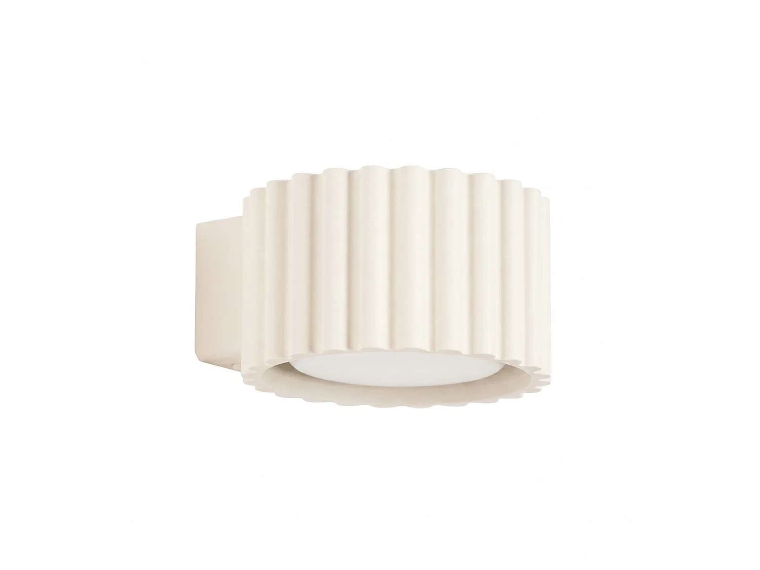 Kinkiety minimalistyczny AURA, aluminium - 1 źródło - L.10 x H.6 cm - beżowy 5027733 - obrazek 1