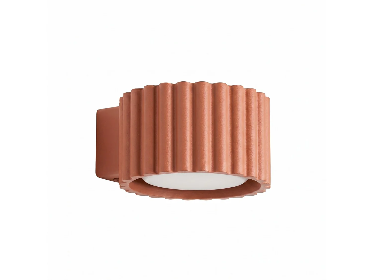 Kinkiety minimalistyczny AURA, aluminium - 1 źródło - L.10 x H.6 cm - ochra czerwona 5027740 - obrazek 1