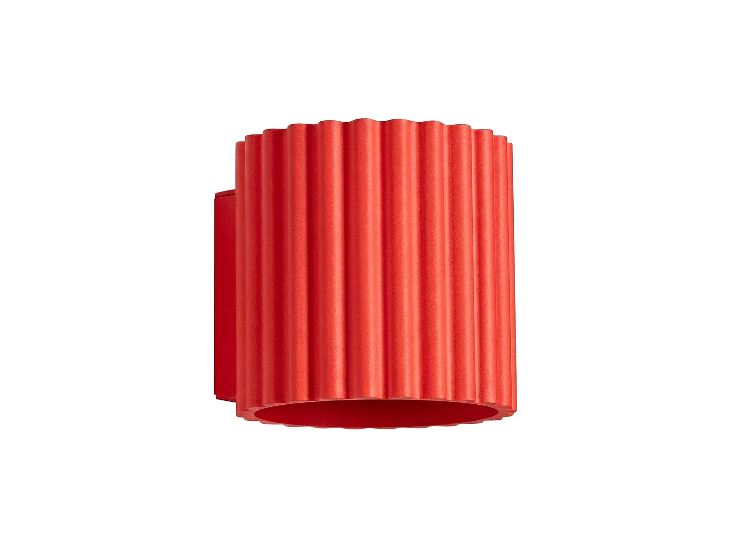Kinkiety minimalistyczny AURA, aluminium - 1 źródło - L.10 x H.10 cm - czerwony 5027752 - obrazek 1
