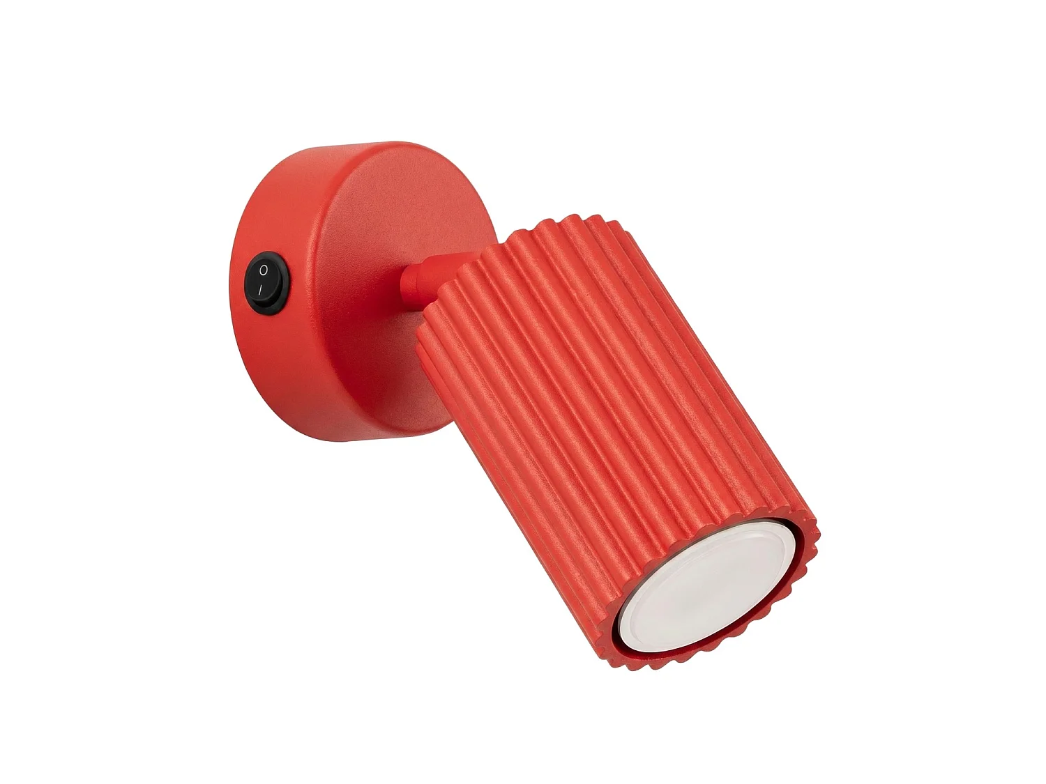 Kinkiety minimalistyczny KARBON, aluminium - 1 źródło - L.8 x H.16 cm - czerwony 5027755 - obrazek 1