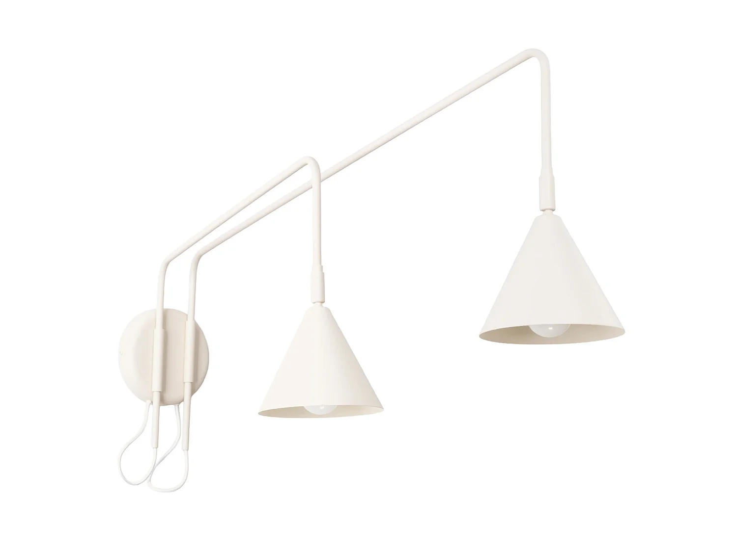 Kinkiety nowoczesny NOX, stal - 2 źródło - L.150 x H.30 cm - beżowy 5027757 - obrazek 1