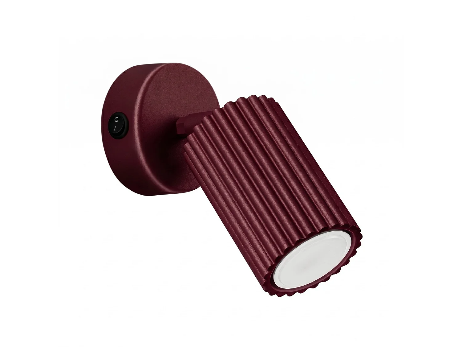 Kinkiety minimalistyczny KARBON, aluminium - 1 źródło - L.8 x H.16 cm - burgund 5027758 - obrazek 1