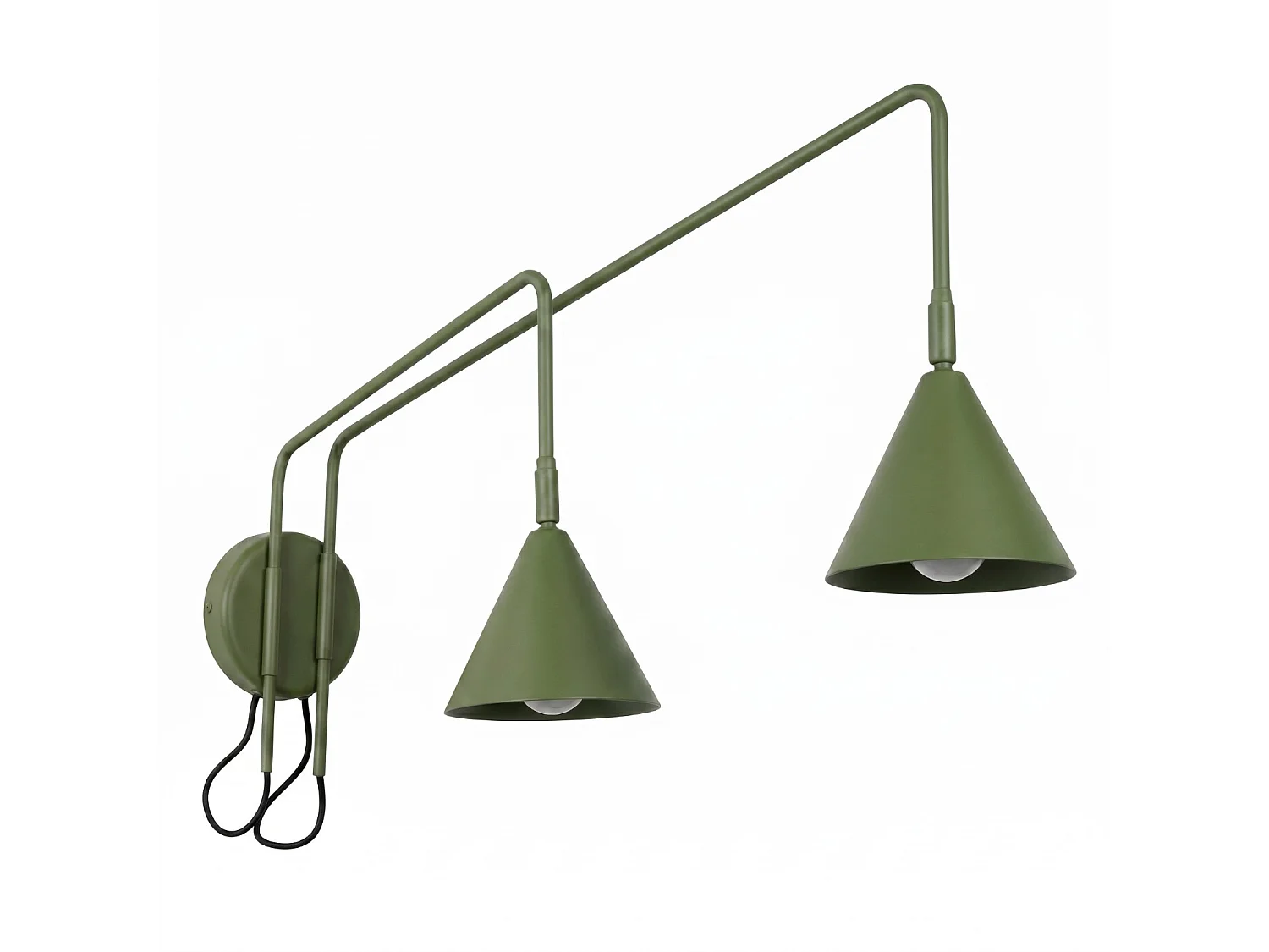 Kinkiety nowoczesny NOX, stal - 2 źródło - L.150 x H.30 cm - zielony oliwkowy 5027771 - obrazek 1
