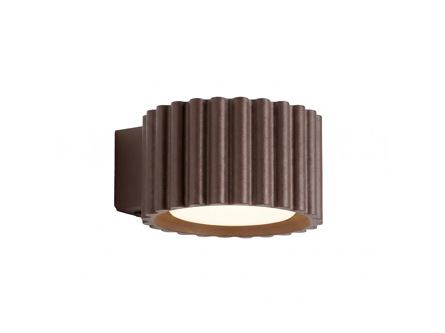 Kinkiety minimalistyczny AURA, aluminium - 1 źródło - L.10 x H.6 cm - brązowy 5027780 - obrazek 1