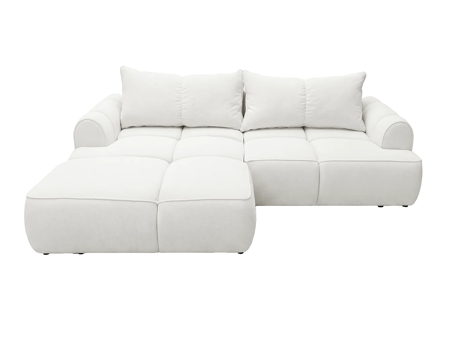 Kanapa narożna 280 cm Avani, narożnik rozkładany z pojemnikiem, nowoczesny styl, design, lewostronny - kremowy 5041702 - obrazek 1