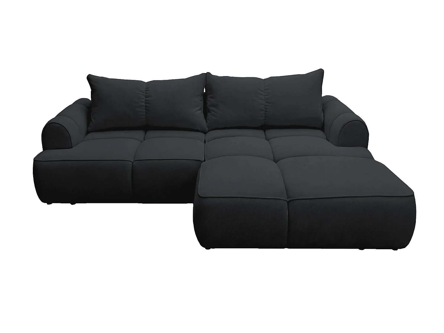 Kanapa narożna 280 cm Avani, narożnik rozkładany z pojemnikiem, nowoczesny styl, design, prawostronny - czarny 5041783 - obrazek 1