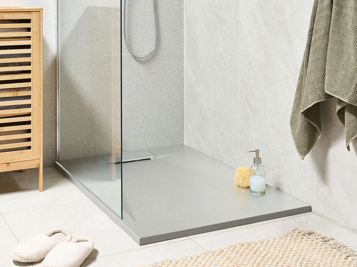 Brodzik prysznicowy AZZURRO 80 x 120 x 3 cm Szary 4106629