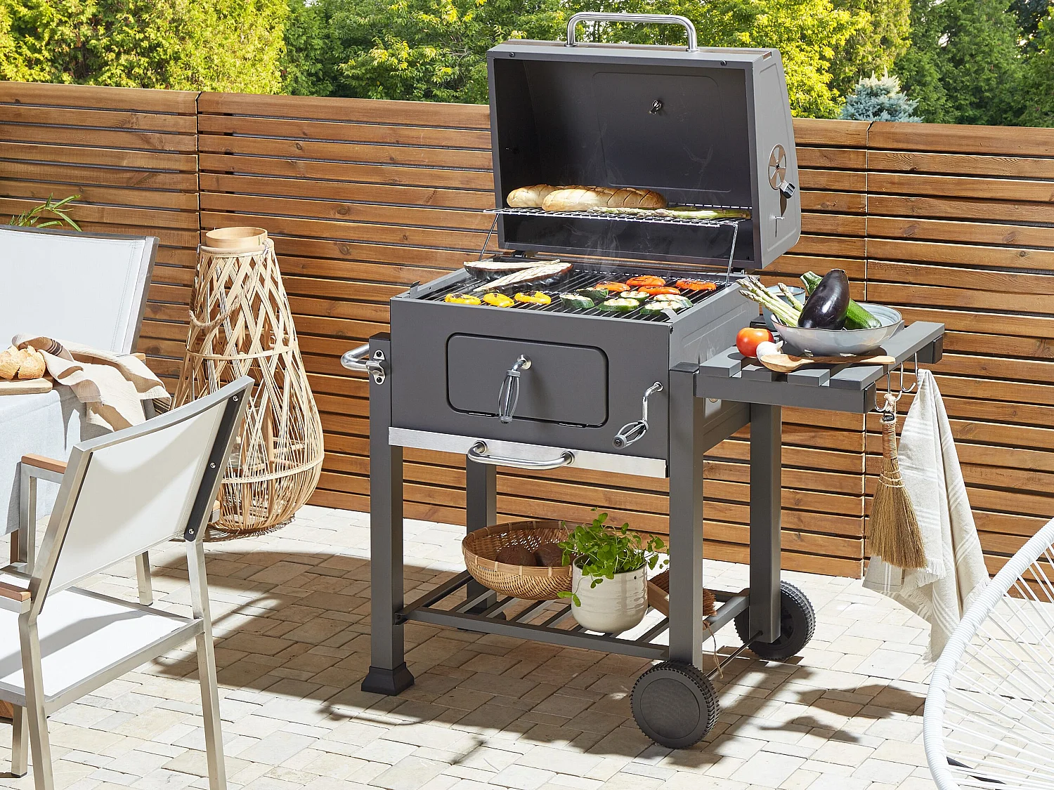 Grill węglowy PAVLOF Metal Czarny 142813